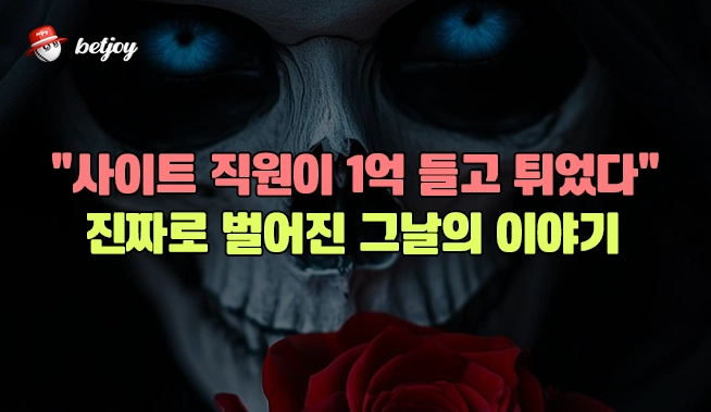 사이트 직원이 1억 들고 튀었다 – 진짜로 벌어진 그날의 이야기